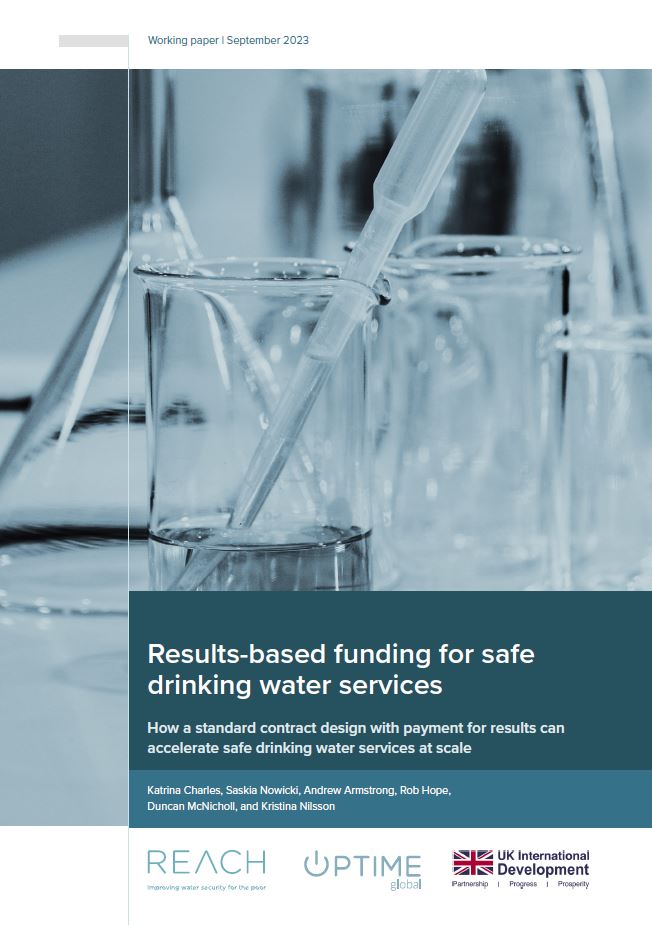Results based funding for safe drinking water services report cover