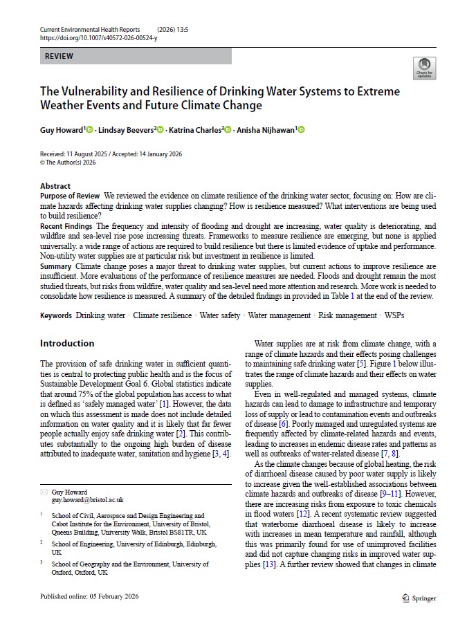 vulnerability and resilience of drinking water systems cover