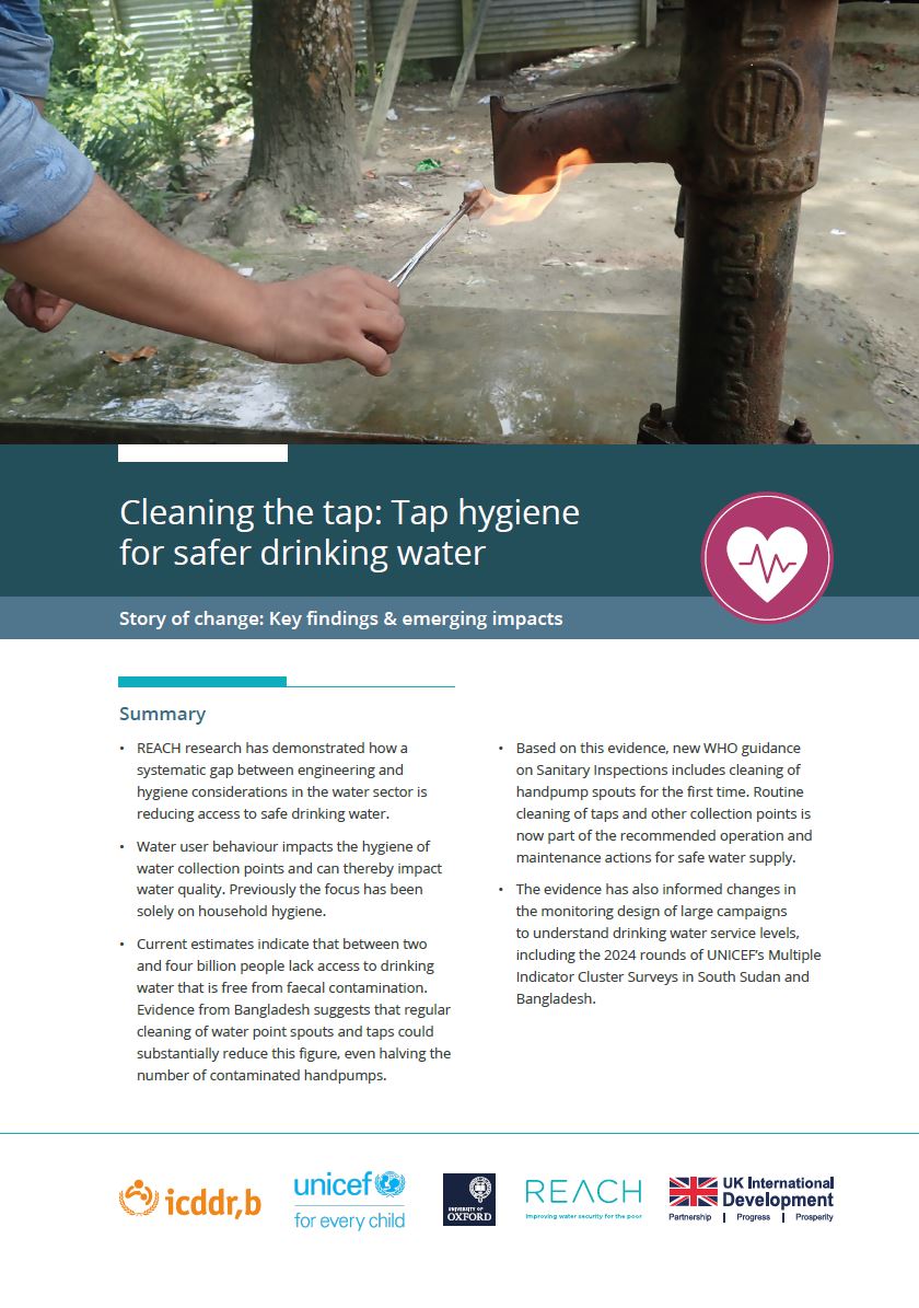 Cleaning the tap cover