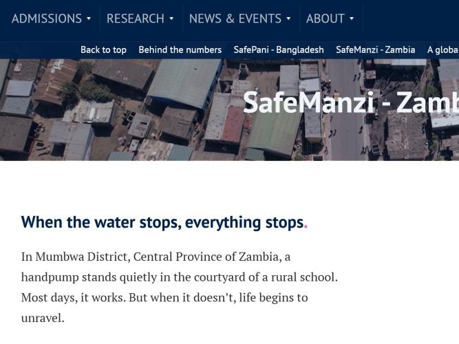 SafeManzi article on University of Oxford website