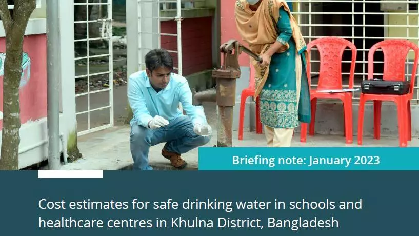 Document cover: Cost estimates for safe drinking water in schools and healthcare centres in Khulna District, Bangladesh