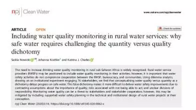 Article cover: Including water quality monitoring in rural water services