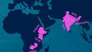 Map of REACH programme activities from University of Oxford website